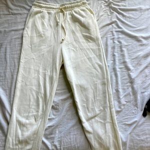 small white sweatpants from zara with side pocket and adjustable string!!
